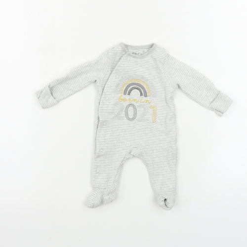 F&F  Boys Grey   Babygrow One-Piece Size Newborn