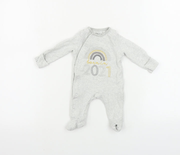 F&F  Boys Grey   Babygrow One-Piece Size Newborn