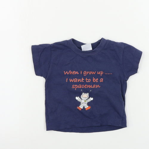 Ladybird Boys Blue   Basic T-Shirt Size 3-6 Months