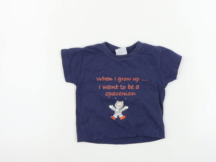 Ladybird Boys Blue   Basic T-Shirt Size 3-6 Months