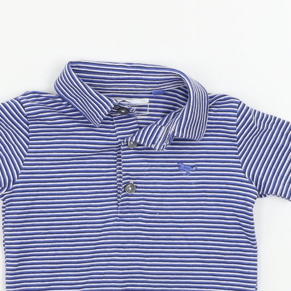 NEXT  Boys Blue Striped  Basic Polo Size 6-9 Months