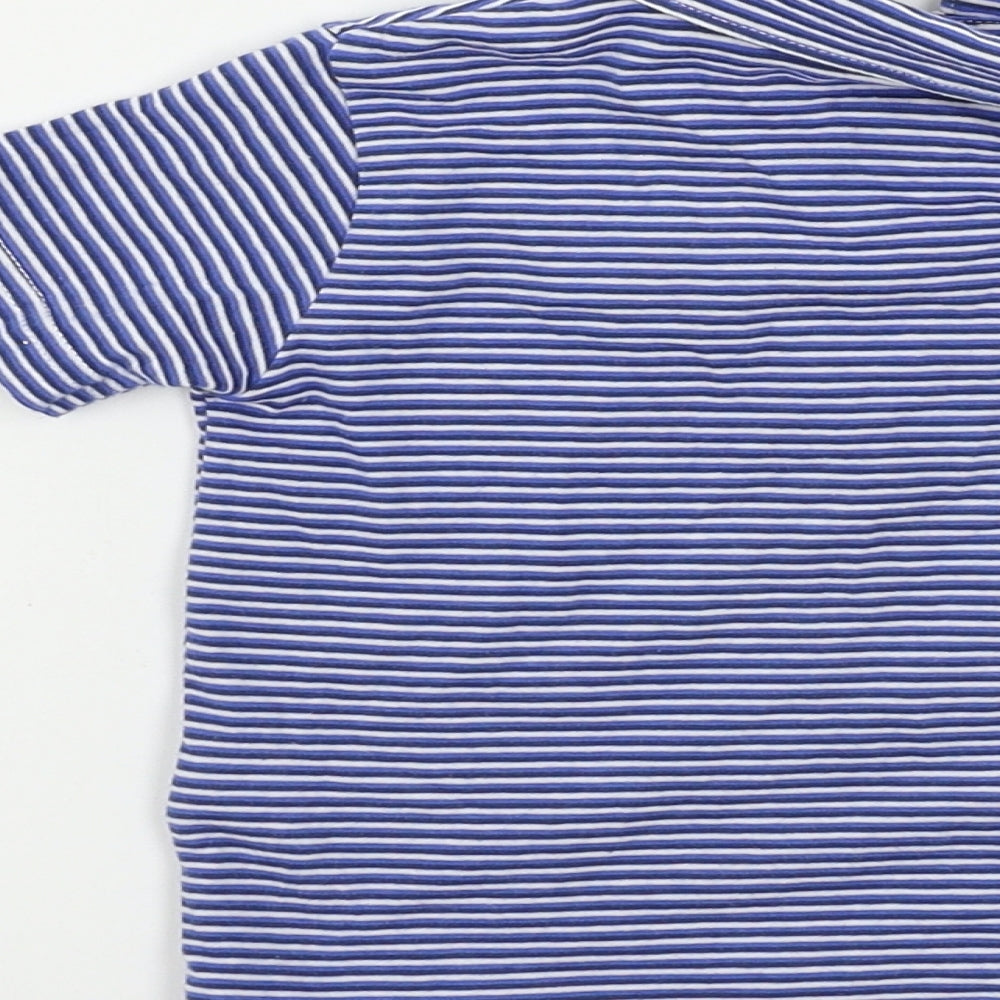 NEXT  Boys Blue Striped  Basic Polo Size 6-9 Months