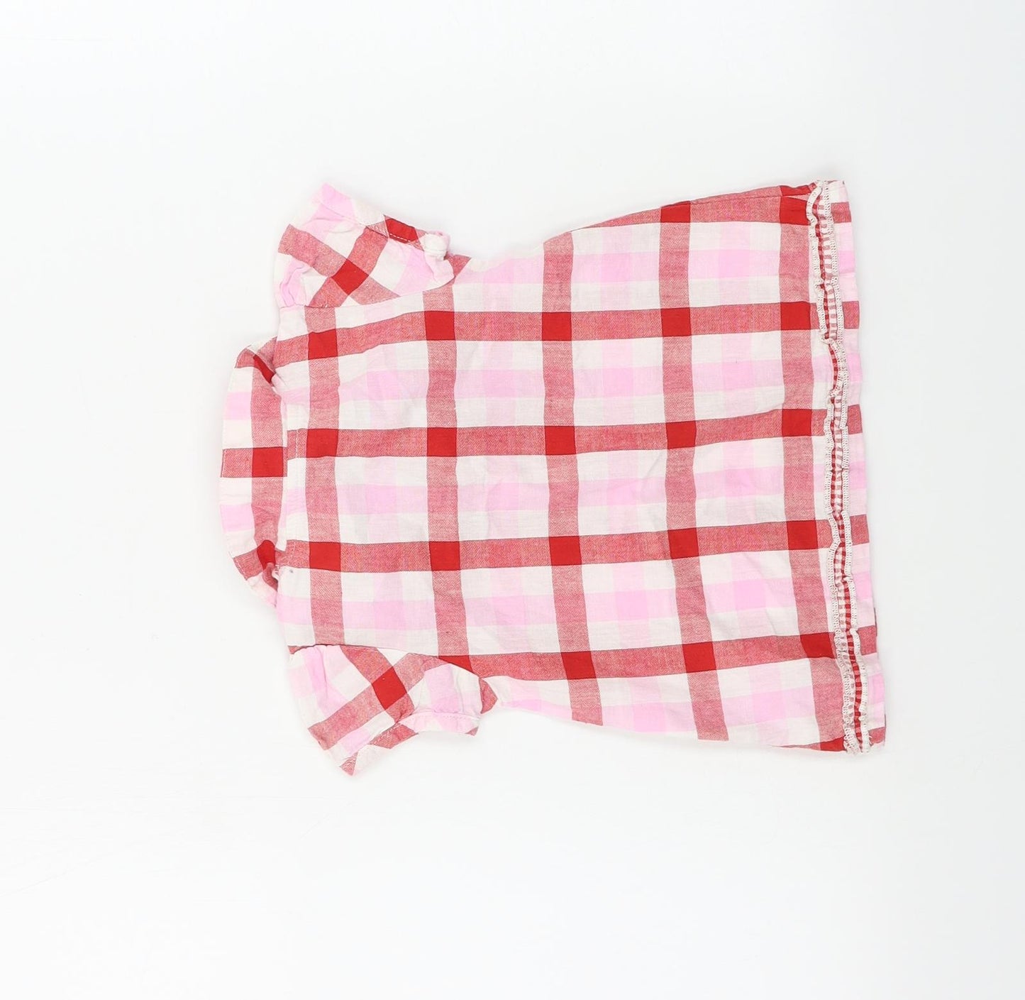 Cherokee  Girls Pink Check  Basic T-Shirt Size 9-12 Months