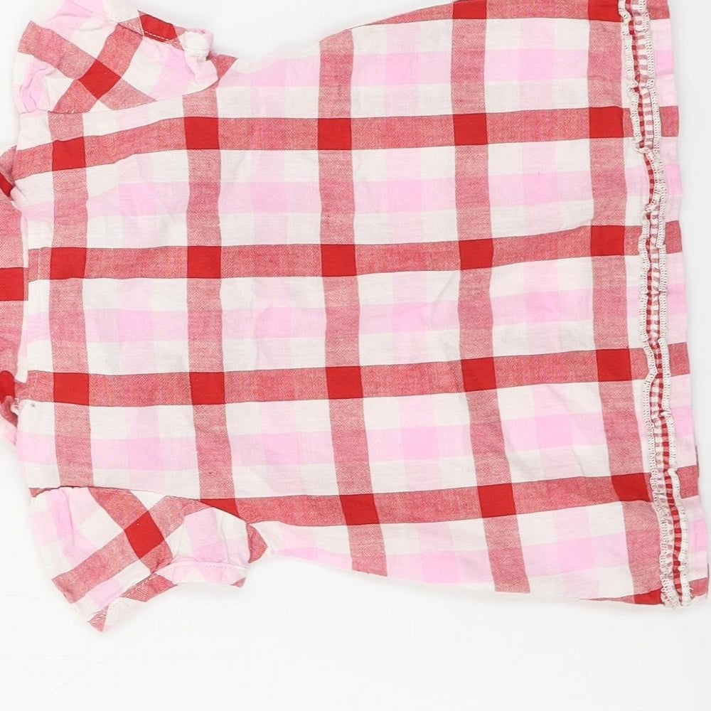 Cherokee  Girls Pink Check  Basic T-Shirt Size 9-12 Months