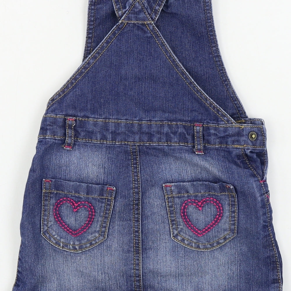 George  Girls Blue   Dungaree One-Piece Size 2 Years