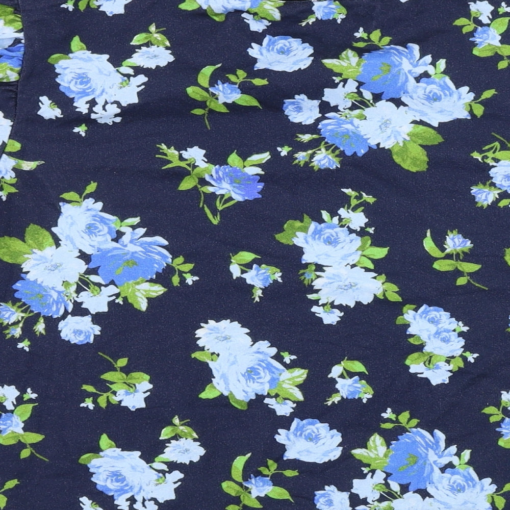 Oasis  Womens Blue Floral  Pullover Jumper Size M