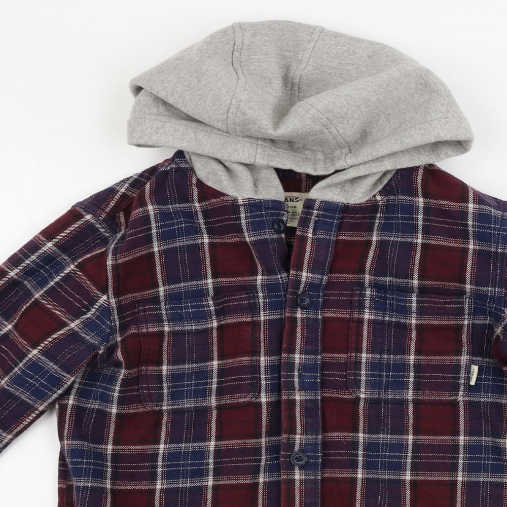 vans  Mens Red Check  Gilet Coat Size M