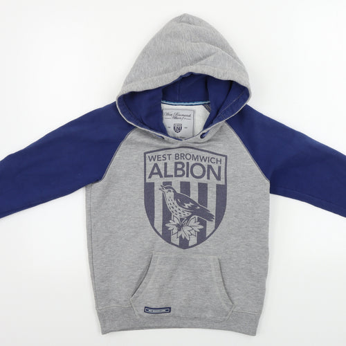 West Bromwich Albion  Boys Grey   Pullover Hoodie Size 8-9 Years