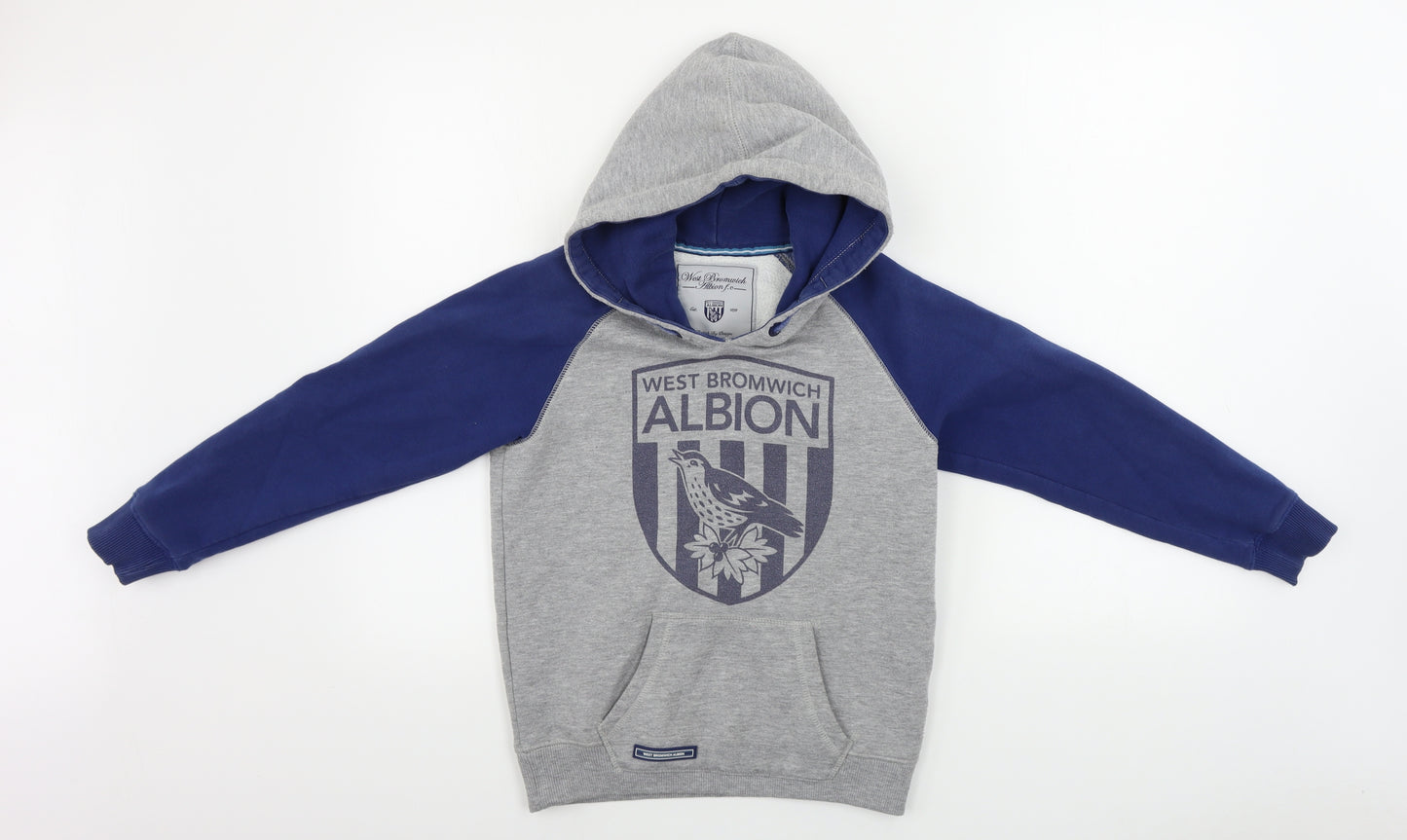 West Bromwich Albion  Boys Grey   Pullover Hoodie Size 8-9 Years