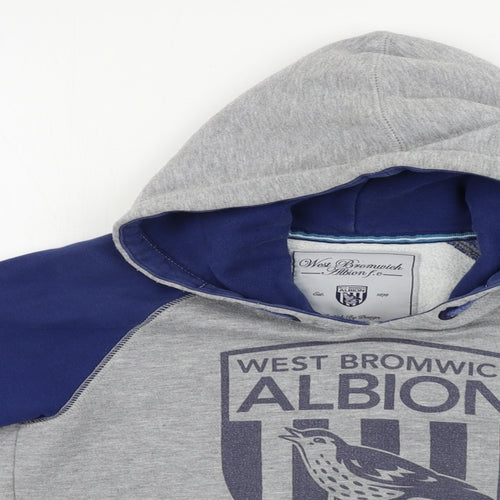 West Bromwich Albion  Boys Grey   Pullover Hoodie Size 8-9 Years