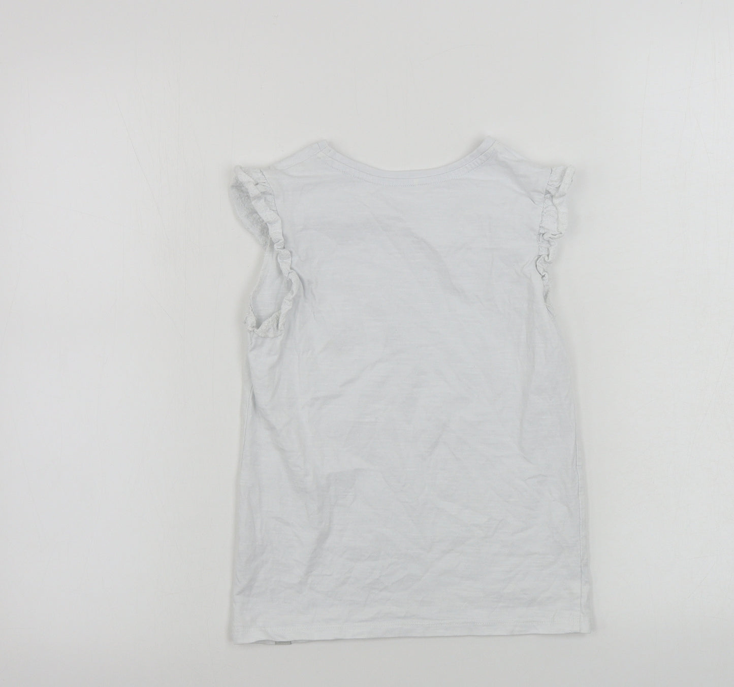 George  Girls White   Basic T-Shirt Size 7-8 Years