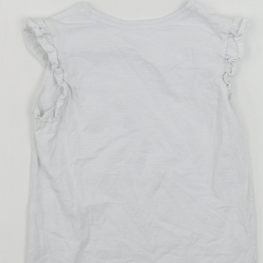George  Girls White   Basic T-Shirt Size 7-8 Years