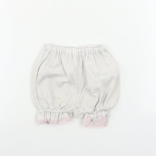 Preworn  Girls White Polka Dot  Cropped Trousers Size 3 Years