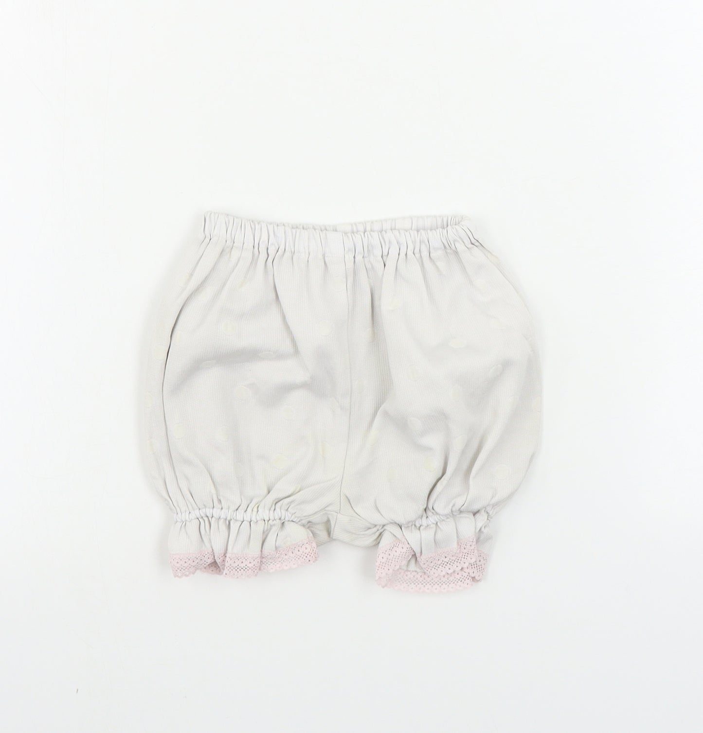 Preworn  Girls White Polka Dot  Cropped Trousers Size 3 Years