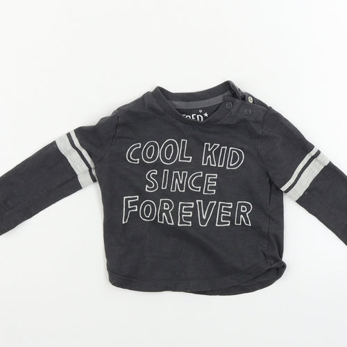 F&F  Boys Grey   Basic T-Shirt Size 3-6 Months