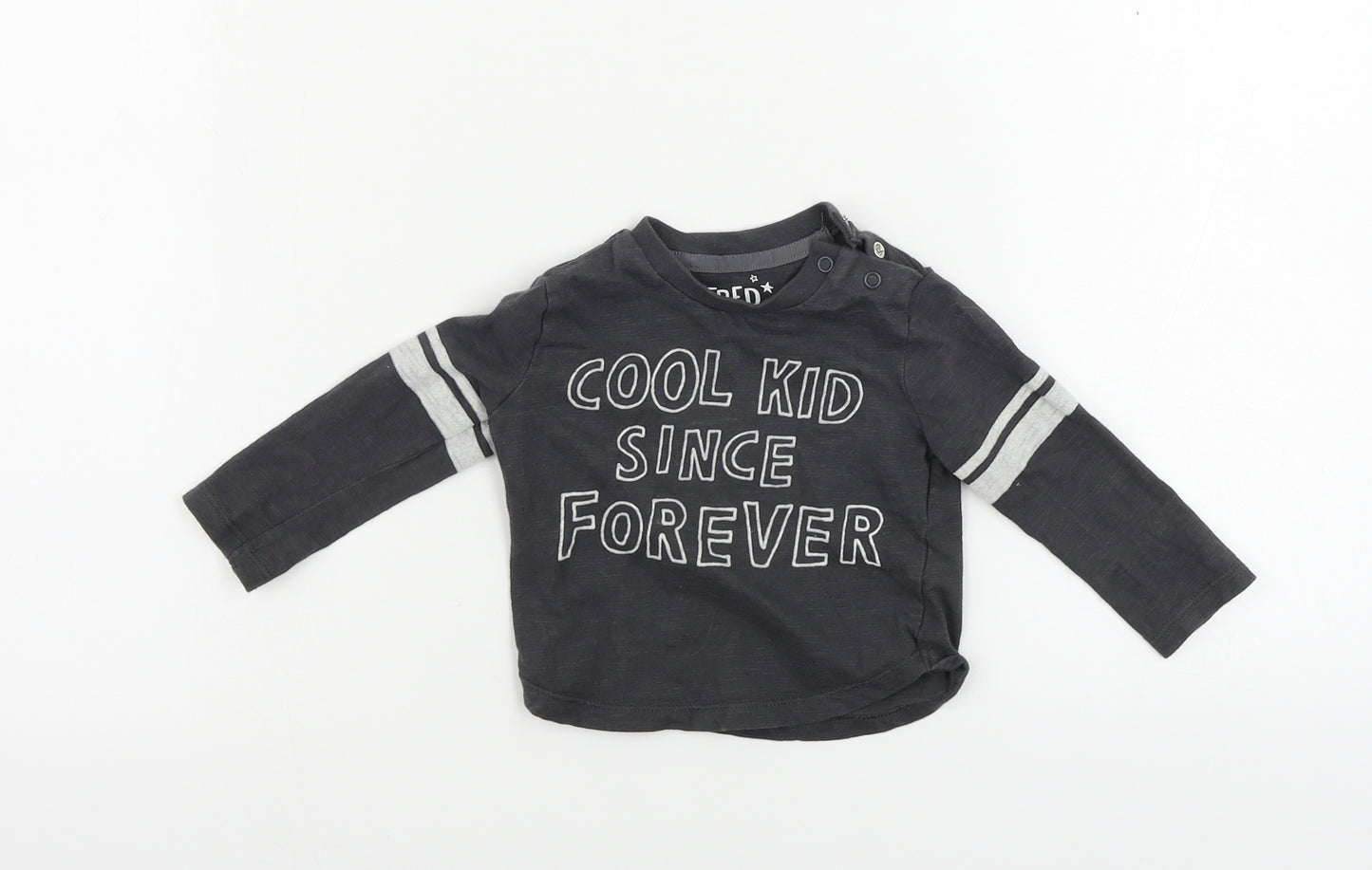 F&F  Boys Grey   Basic T-Shirt Size 3-6 Months