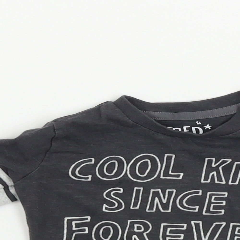 F&F  Boys Grey   Basic T-Shirt Size 3-6 Months