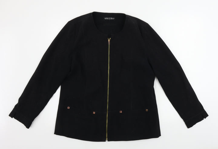 Joella Di Marco   Womens Black   Jacket Coat Size M