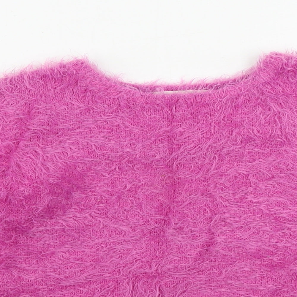 H&M  Girls Pink   Pullover Jumper Size 7-8 Years