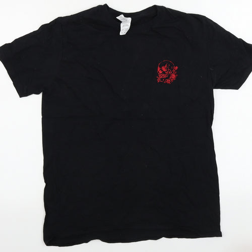 Gildan  Mens Black    T-Shirt Size M