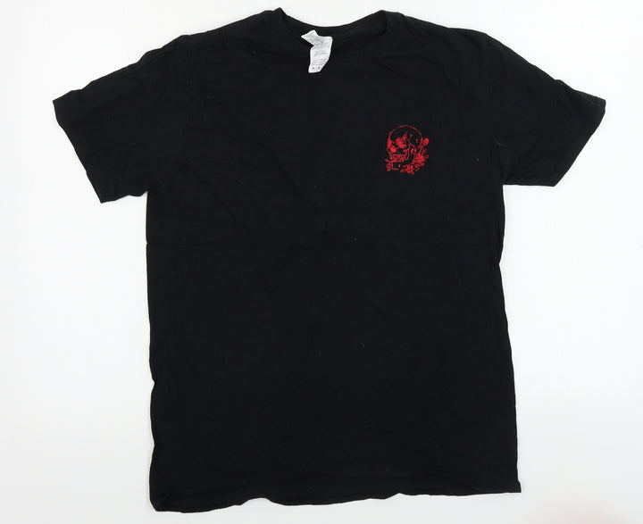 Gildan Mens Black T-Shirt Size M