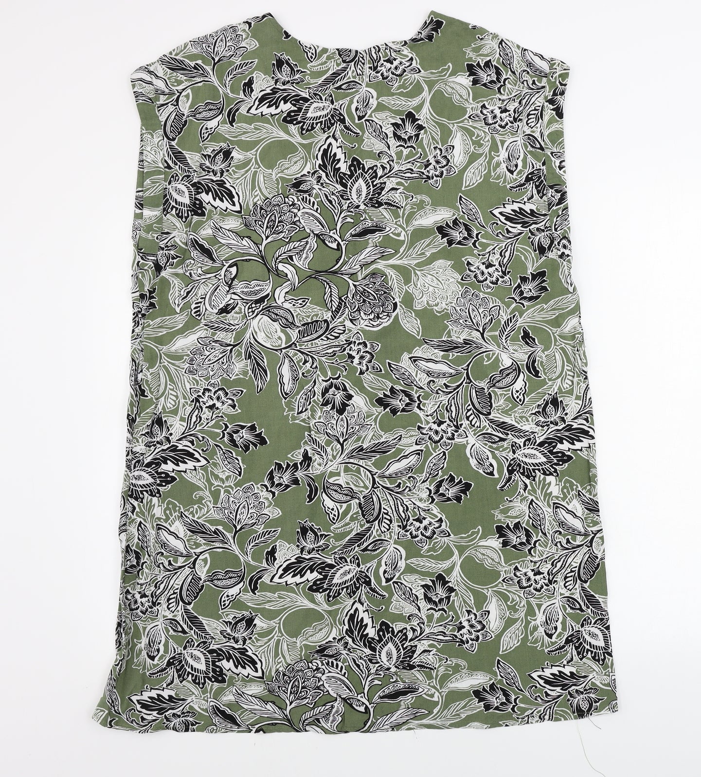 Peacocks  Womens Green Floral  A-Line  Size 16