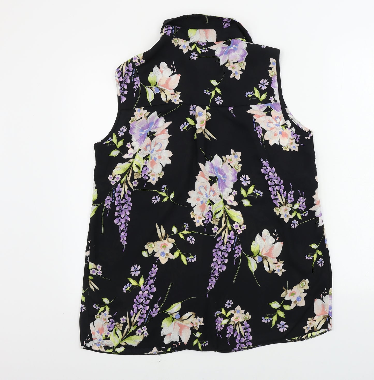 George  Womens Black Floral  Basic Button-Up Size 16