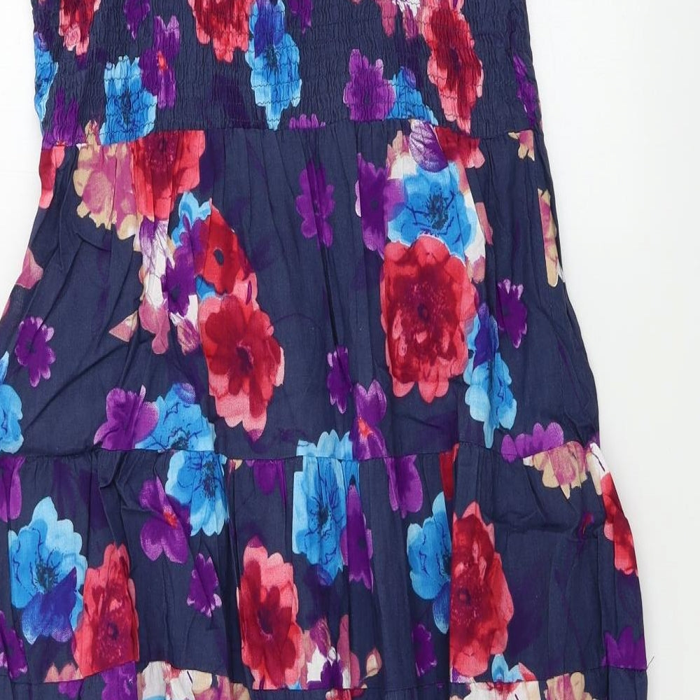 BHS  Womens Blue Floral  A-Line  Size 14