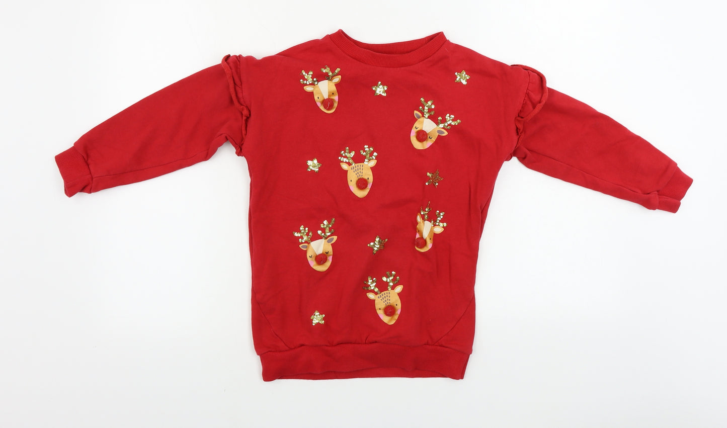F&F  Boys Red   Pullover Jumper Size 8-9 Years  - Christmas Jumper