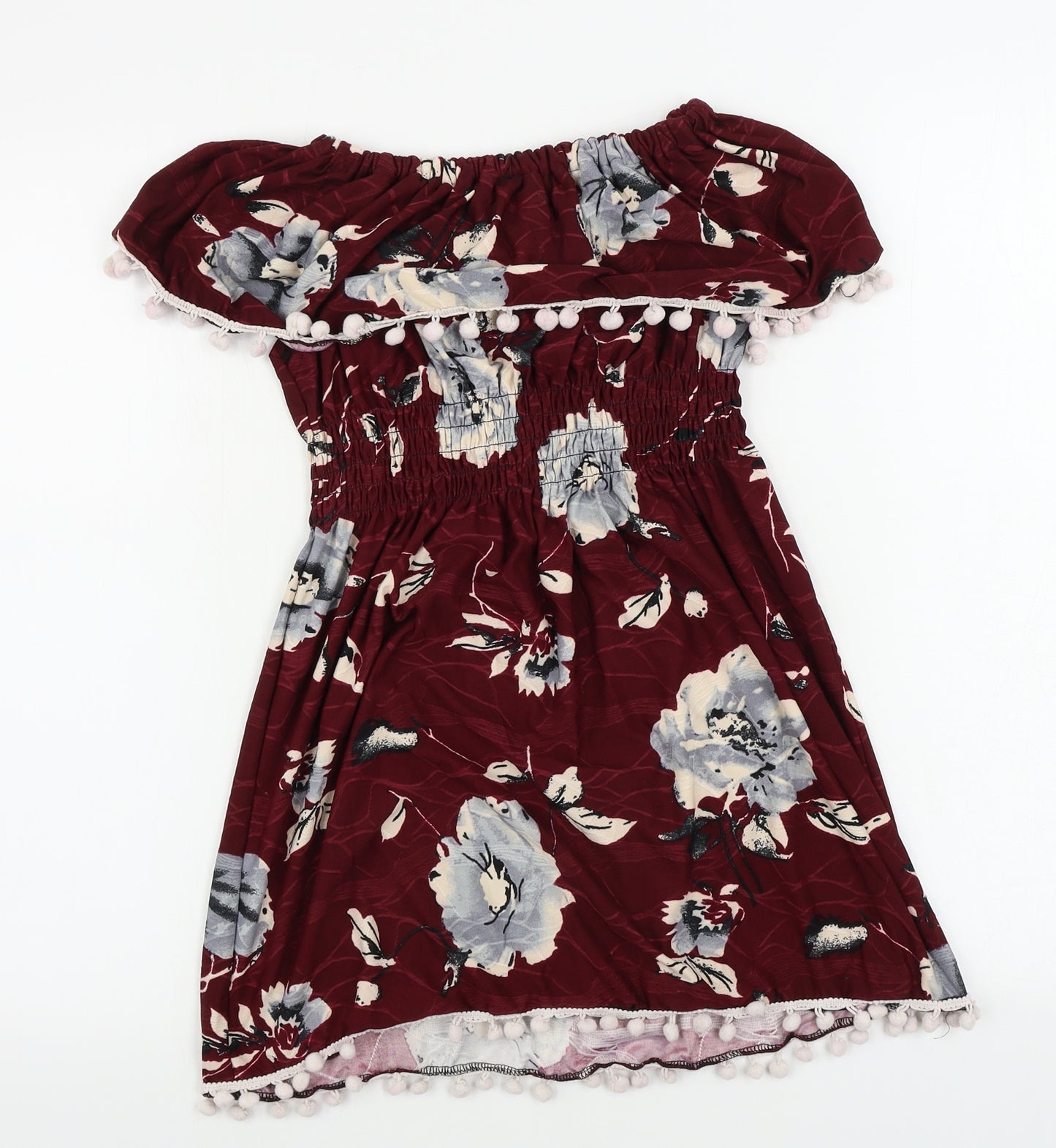 Preworn  Girls Purple Floral  A-Line  Size L