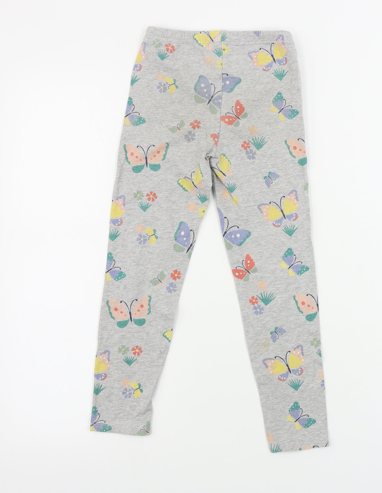 John Lewis  Girls Grey   Jegging Trousers Size 7 Years - butterfly pattern