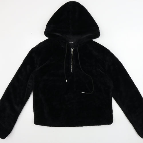 PRETTYLITTLETHING Womens Black   Henley Jumper Size 10