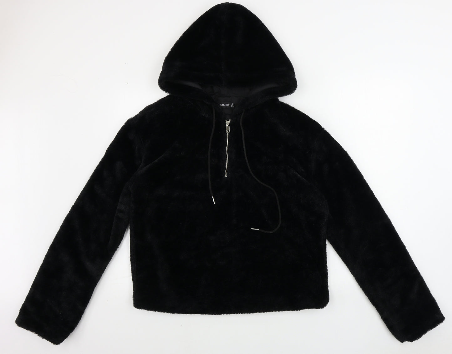 PRETTYLITTLETHING Womens Black   Henley Jumper Size 10