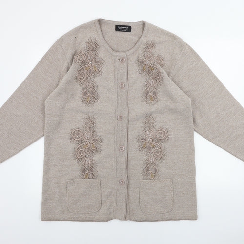 paramour   Womens Beige   Cardigan Jumper Size XL