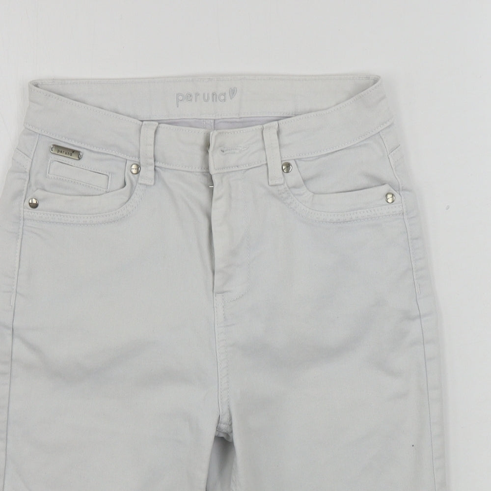 peruna Womens White   Cut-Off Shorts Size 28 in