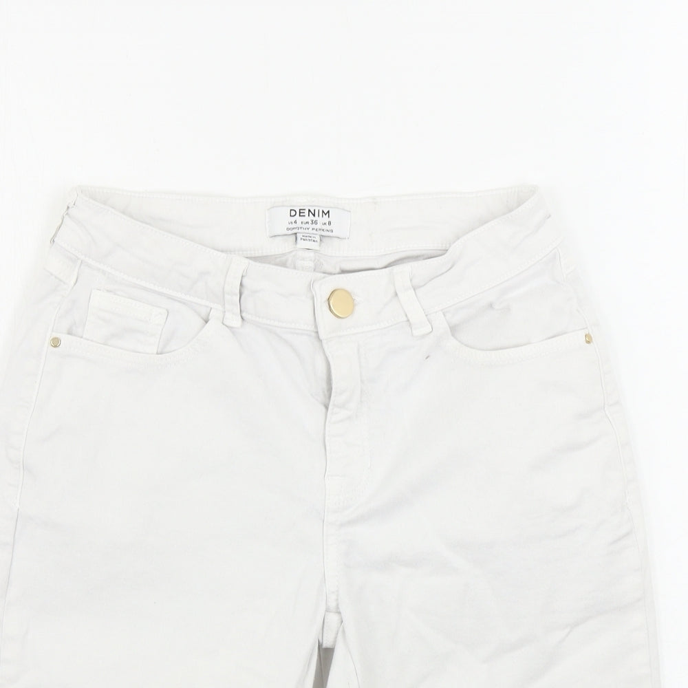 Dorothy Perkins  Womens White   Chino Shorts Size 8