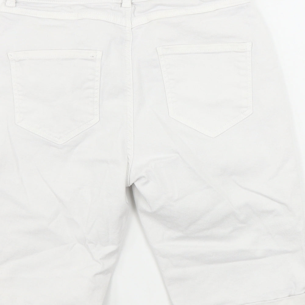 Dorothy Perkins  Womens White   Chino Shorts Size 8
