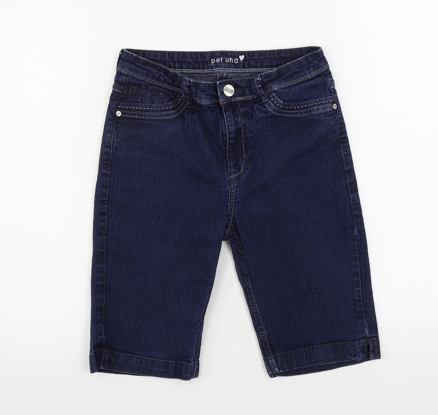 Marks and Spencer  Womens Blue   Cut-Off Shorts Size 8