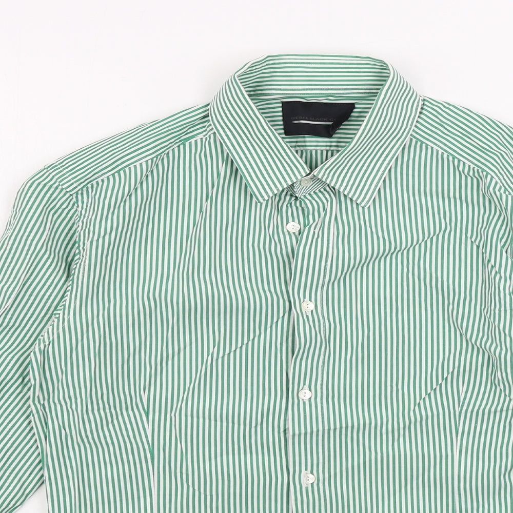 Diesel Mens Green Striped   Dress Shirt Size S