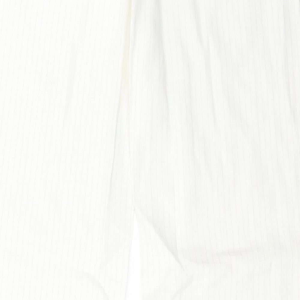 Beretta Womens White Striped  Trousers  Size 10 L34 in