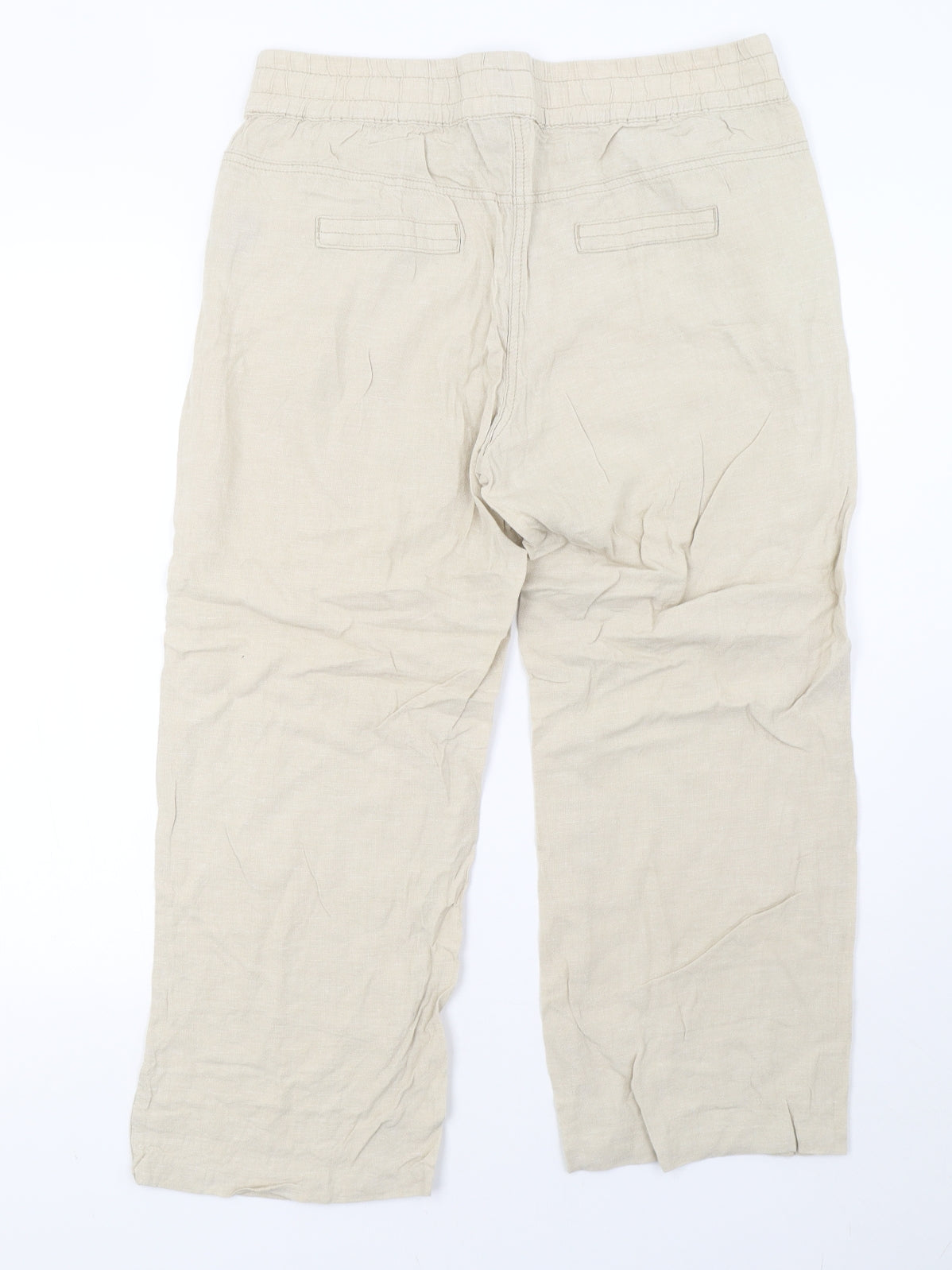 geoprge Womens Beige   Cropped Trousers Size 12 L25 in