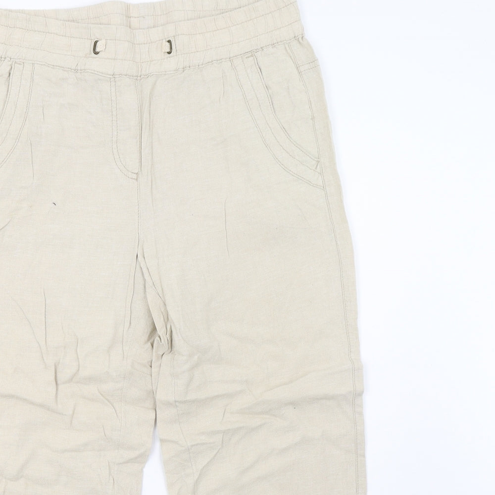 geoprge Womens Beige   Cropped Trousers Size 12 L25 in