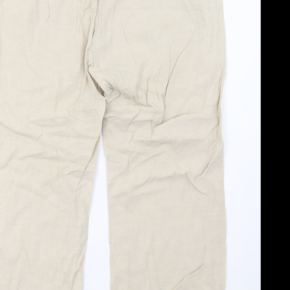 geoprge Womens Beige   Cropped Trousers Size 12 L25 in