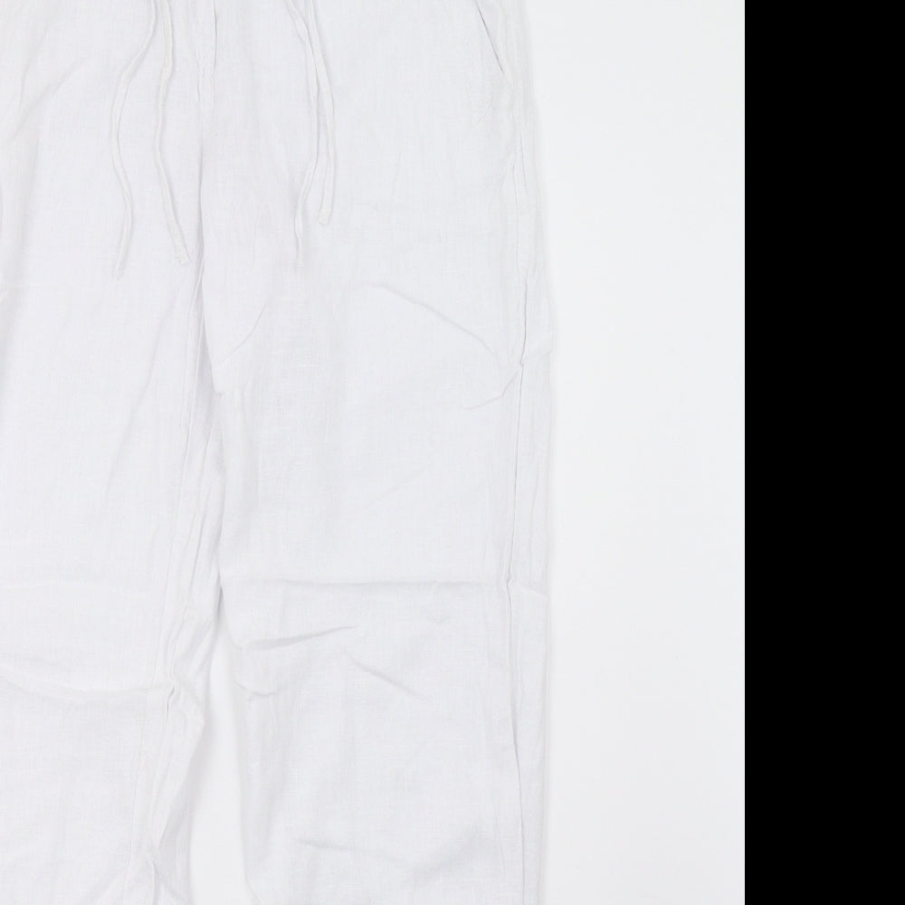 NEXT Womens White   Trousers  Size 10 L32 in