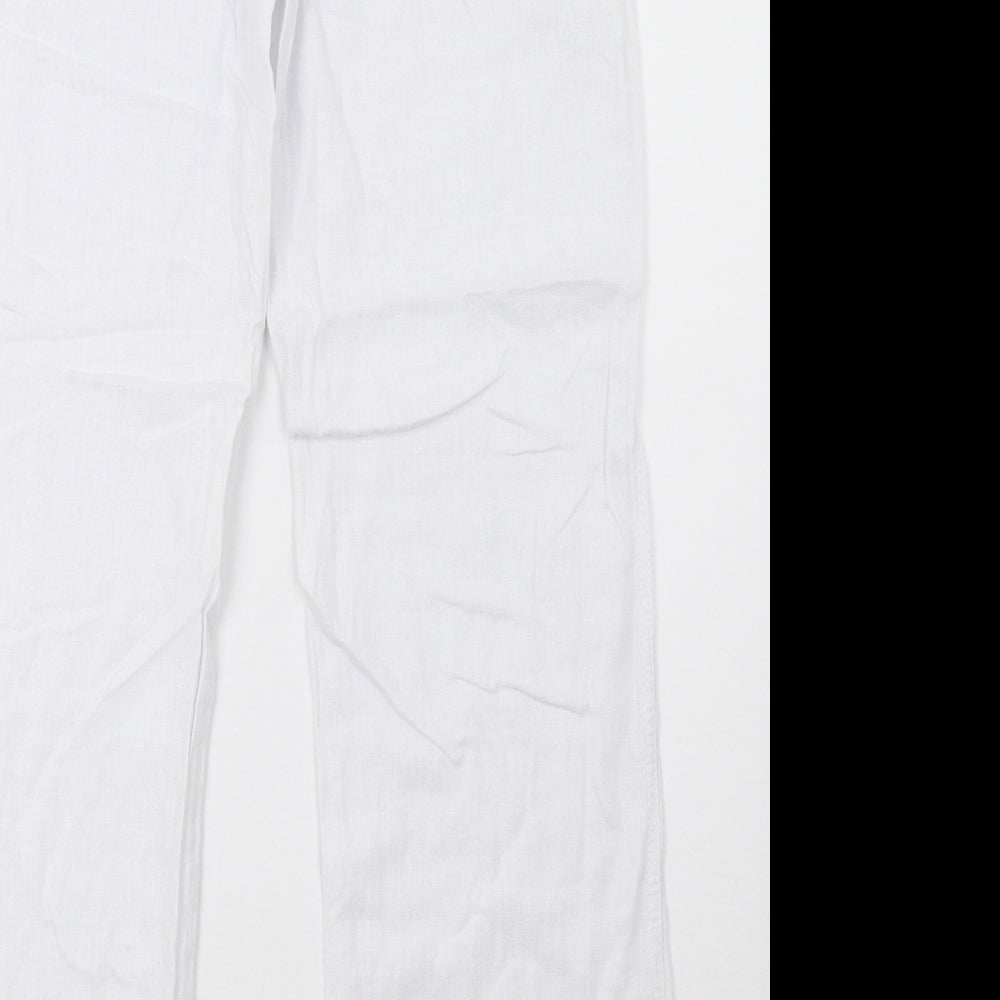 NEXT Womens White   Trousers  Size 10 L32 in