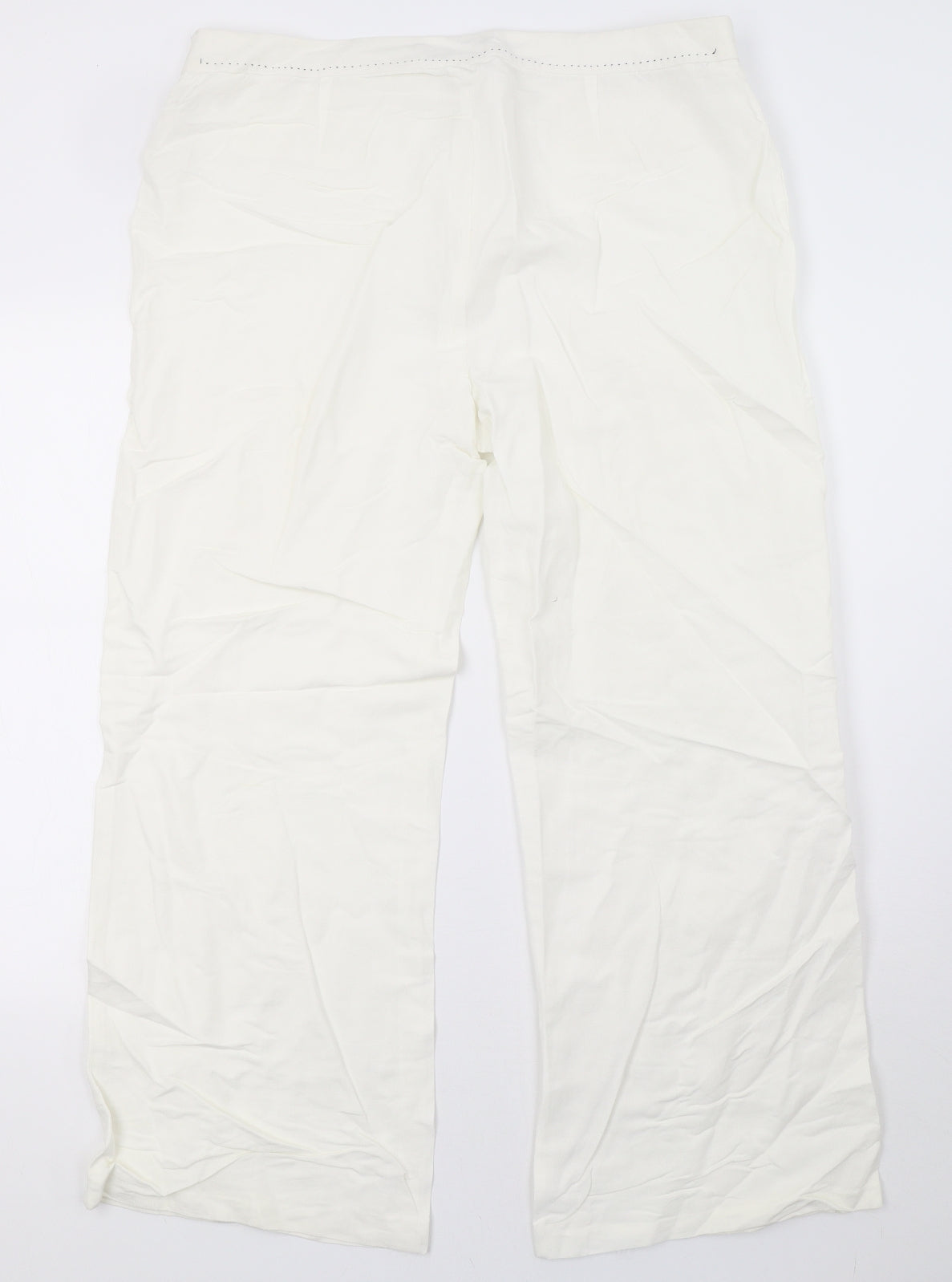 Principles Womens White   Trousers  Size 18 L30 in