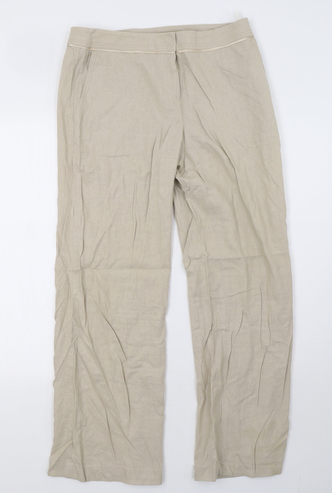 Preworn Womens Beige   Trousers  Size 12 L31 in