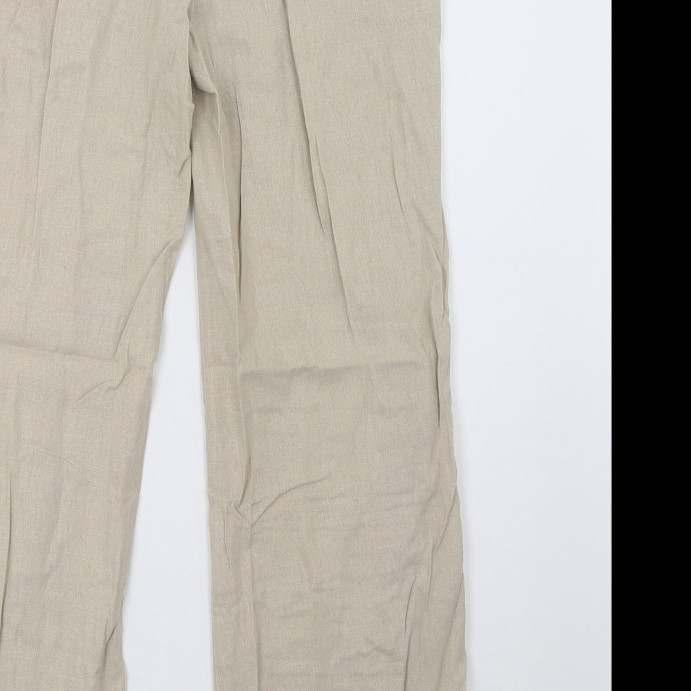 Preworn Womens Beige   Trousers  Size 12 L31 in