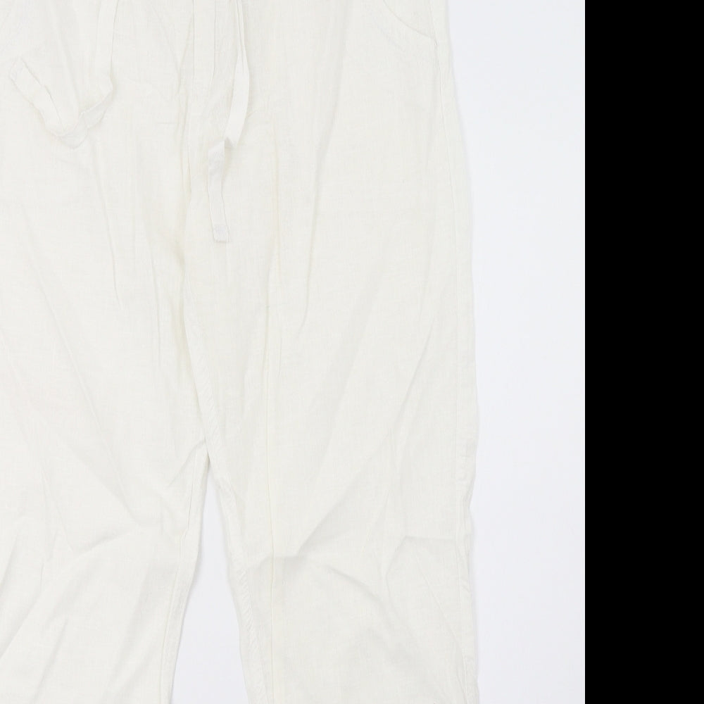 Primark Womens White   Trousers  Size 10 L29 in