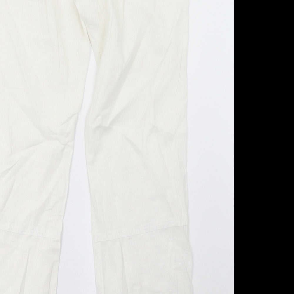 Primark Womens White   Trousers  Size 10 L29 in